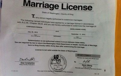 City Offers Marriage License To Corporation